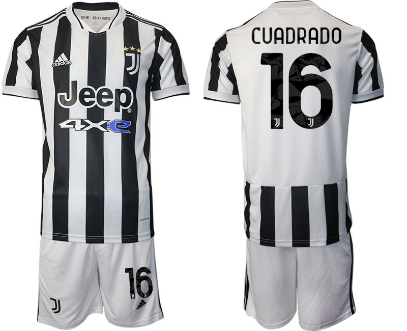 Men 2021-2022 Club Juventus home white #16 Adidas Soccer Jerseys